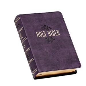 KJV Holy Bible, Compact Large Print Faux Leather Red Letter Edition - Ribbon Marker, King James Version, Saddle Tan