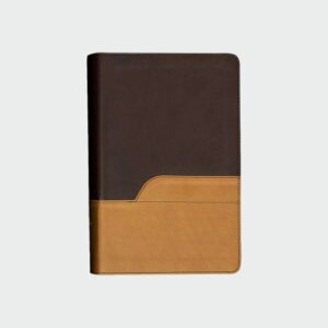 NIV Large Print Chocolate/Amber Soft Leather