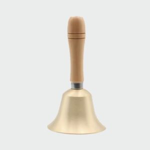 Brass Hand Call Bell with Wood Handle